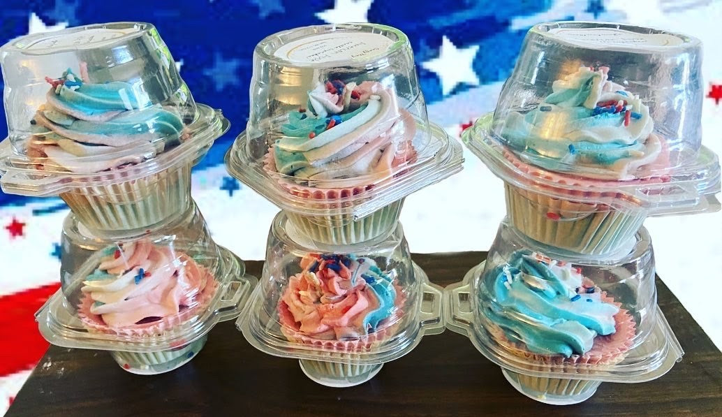 American apple cupcake candles